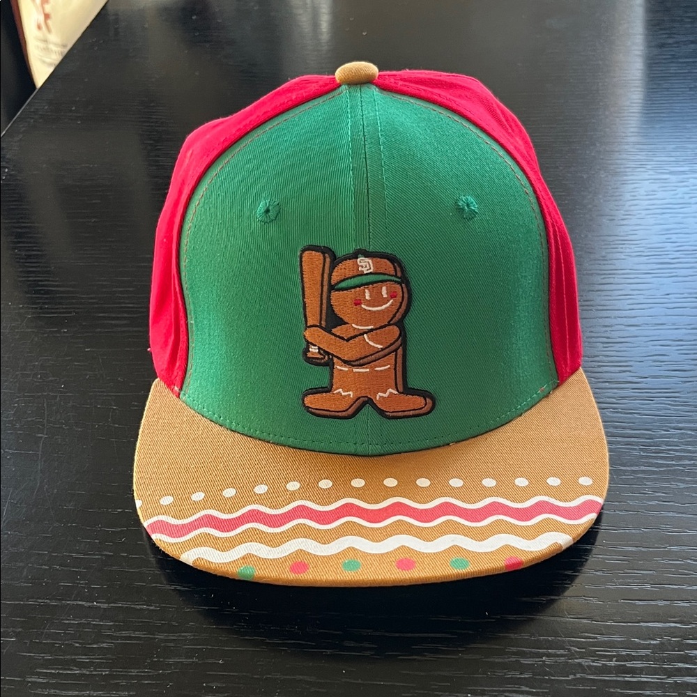 San Diego Padres Gingerbread Man Cap - Christmas, NEW.